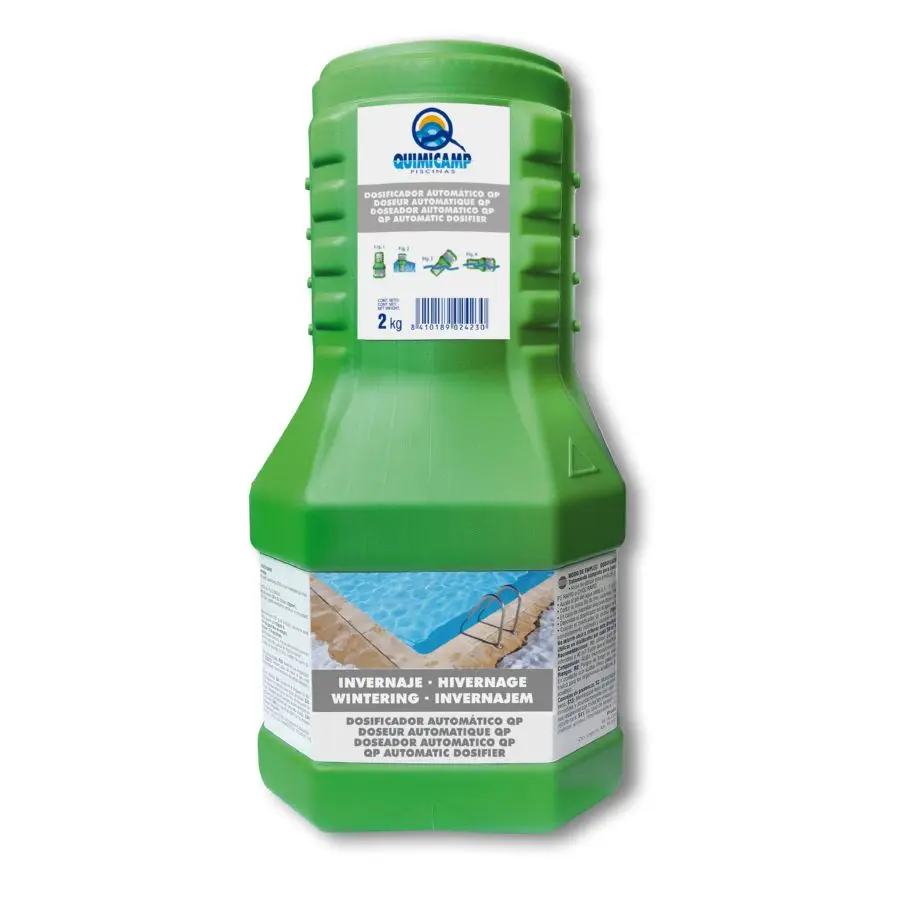Invernaje Dosificador Automático Quimicamp para Piscinas de Obra durante el Invierno en Pastillas 2kg o Líquido 5 Litros