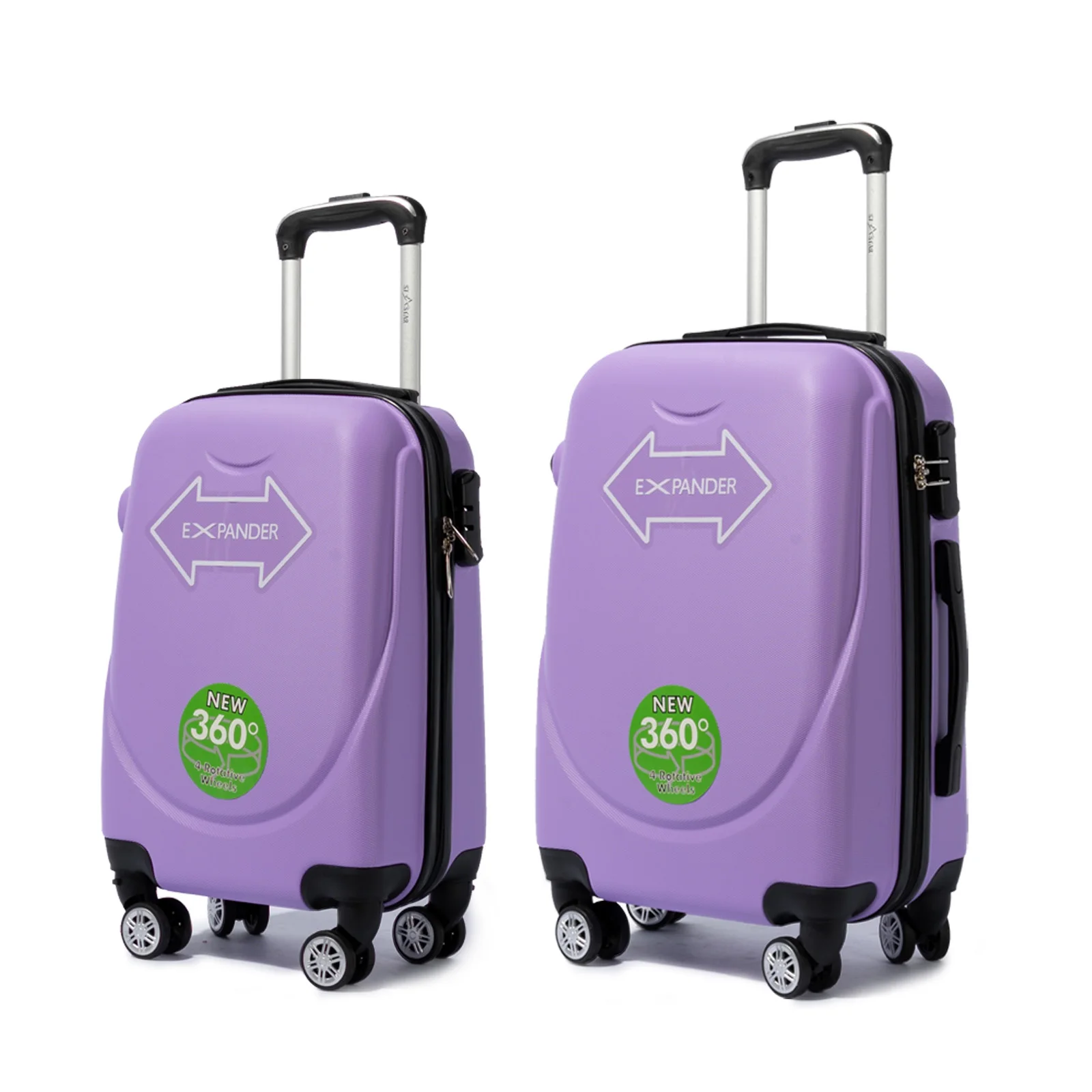 Juego de 2 maletas de viaje, Maleta de avión 18+20 pulgadas,Báscula de equipaje, Maleta grande, Maleta de cabina,Trolley Cabina Ligero Duradero con Ruedas giratorias 360°, caja de viaje con contraseña