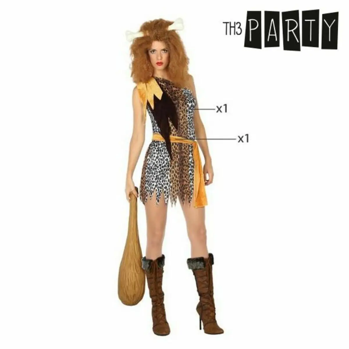 Th3 Party dress costume woman caveman prehistoric-Original and funny