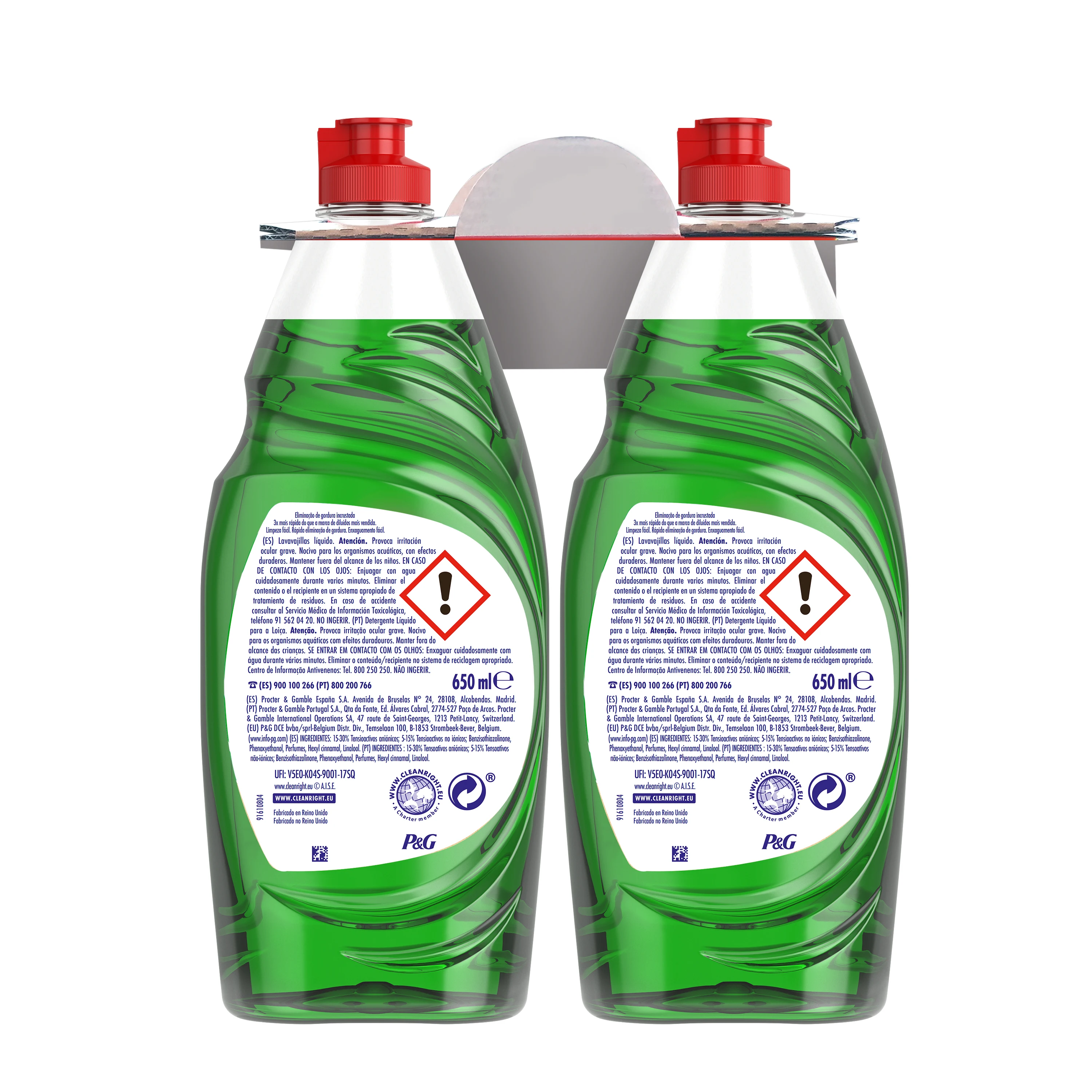 Fairy ultra - pack 6 bottles x 650 ml - fairy ultra concentrated power - fairy dishwasher liquid - fairy saving pack