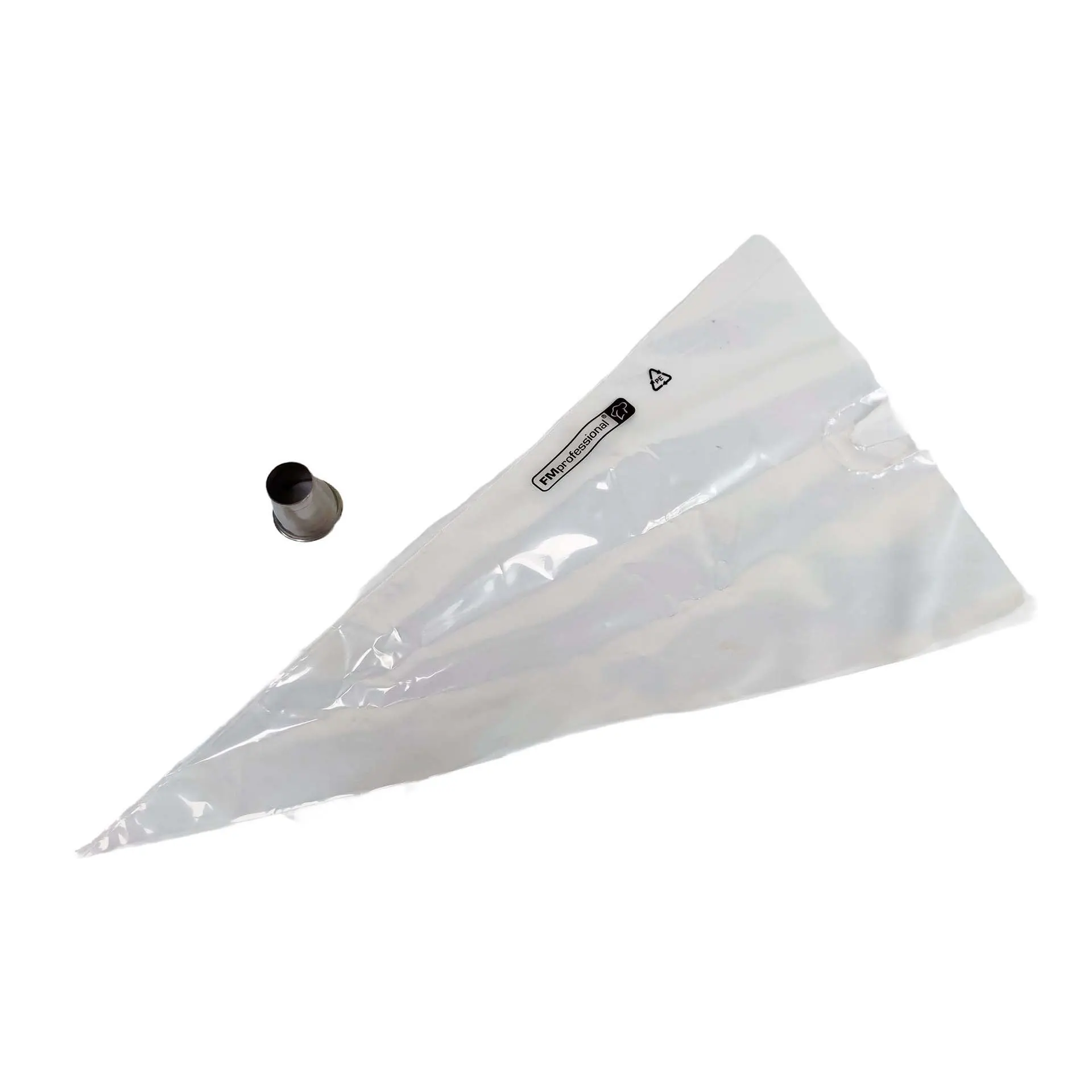 Fackelmann Set Para Croquetas, Contiene 10 Mangas Desechables Y 1 Boquilla De Acero Inoxidable, Mangas Hacer Croquetas 55X33cm, Boquilla Ø3,6X2,5Cm, Manga Pastelera, Manga De Churros