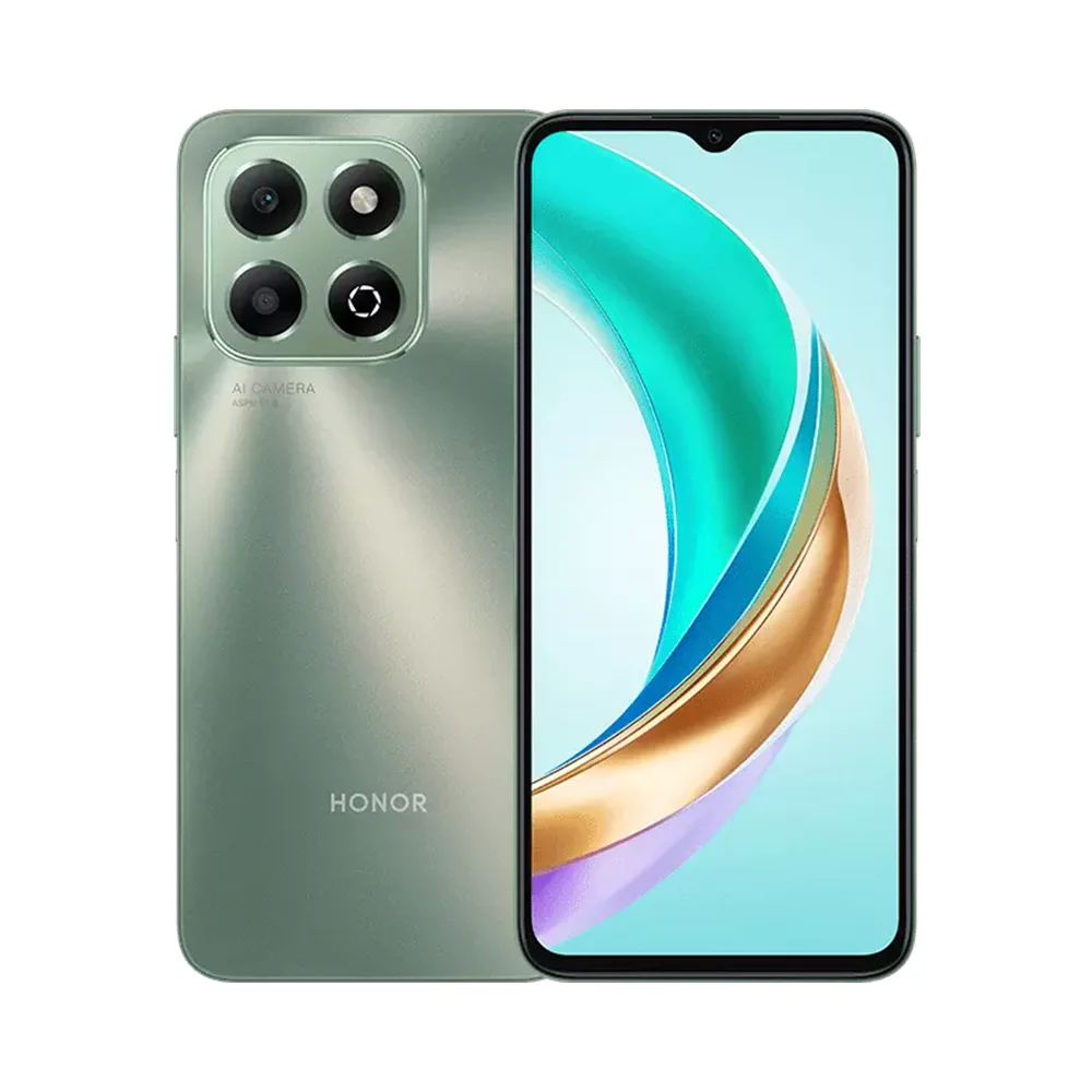 Honor x6b 4gb+128gb mobile phone, midnight black / forest green, large capacity 5200 mah battery |   Super ram memory of 8(4+4) gb + 128 gb storage |   50 mp ultra-clear camera with ai
