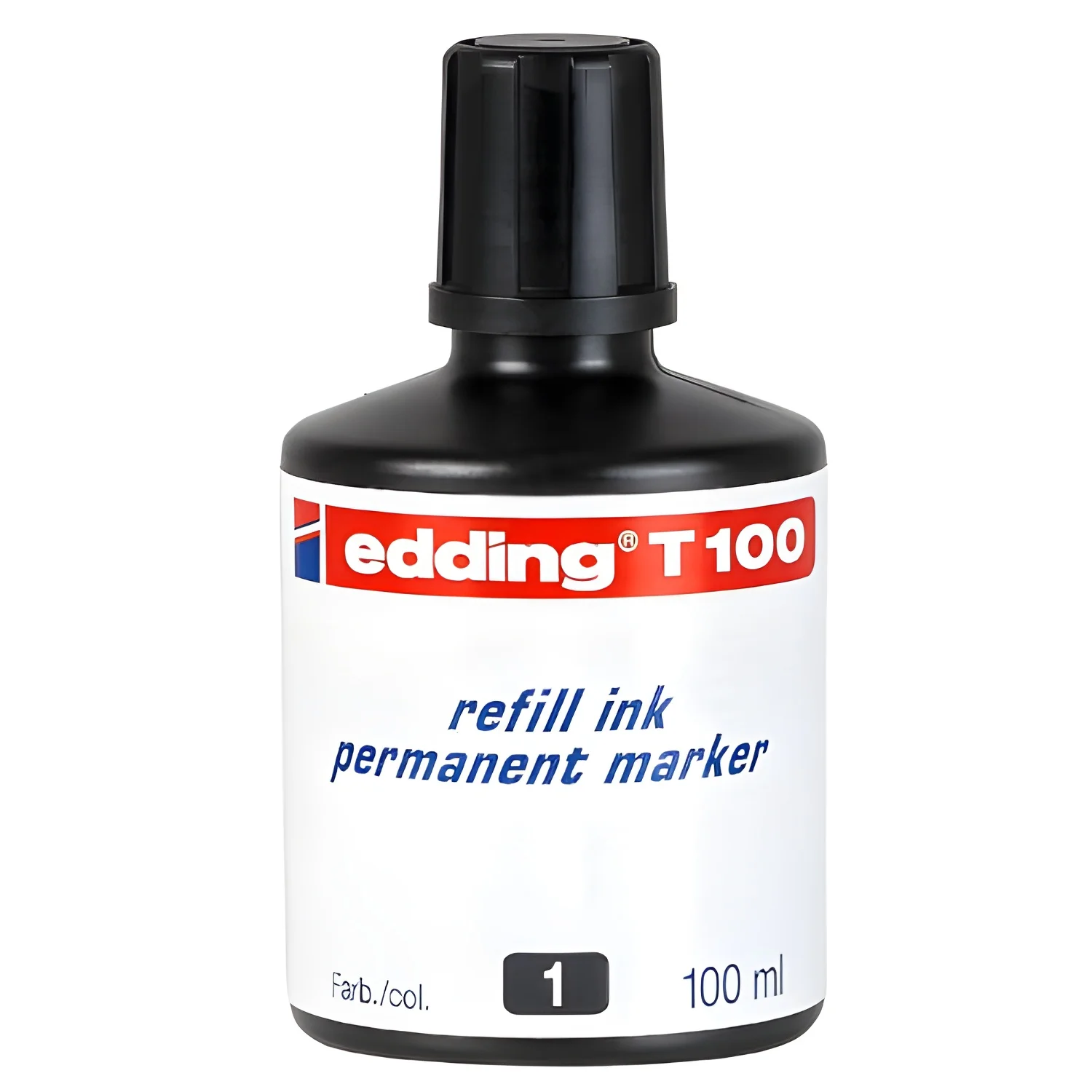 Frasco tinta para rellenar 100ml negro edding