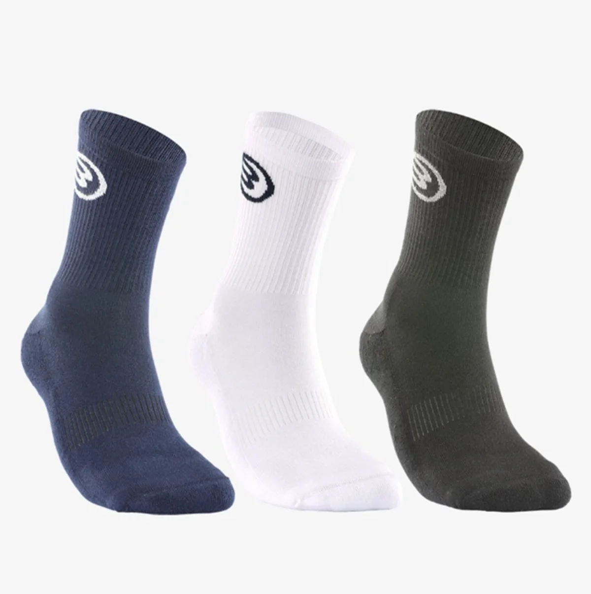 BULLPADEL Socks Padel (PACK 3) New Season-Men's Socks, Initiation, Advanced, Professional, Comfort, Casual, Tennis, RUNNING, Men's Sport Socks