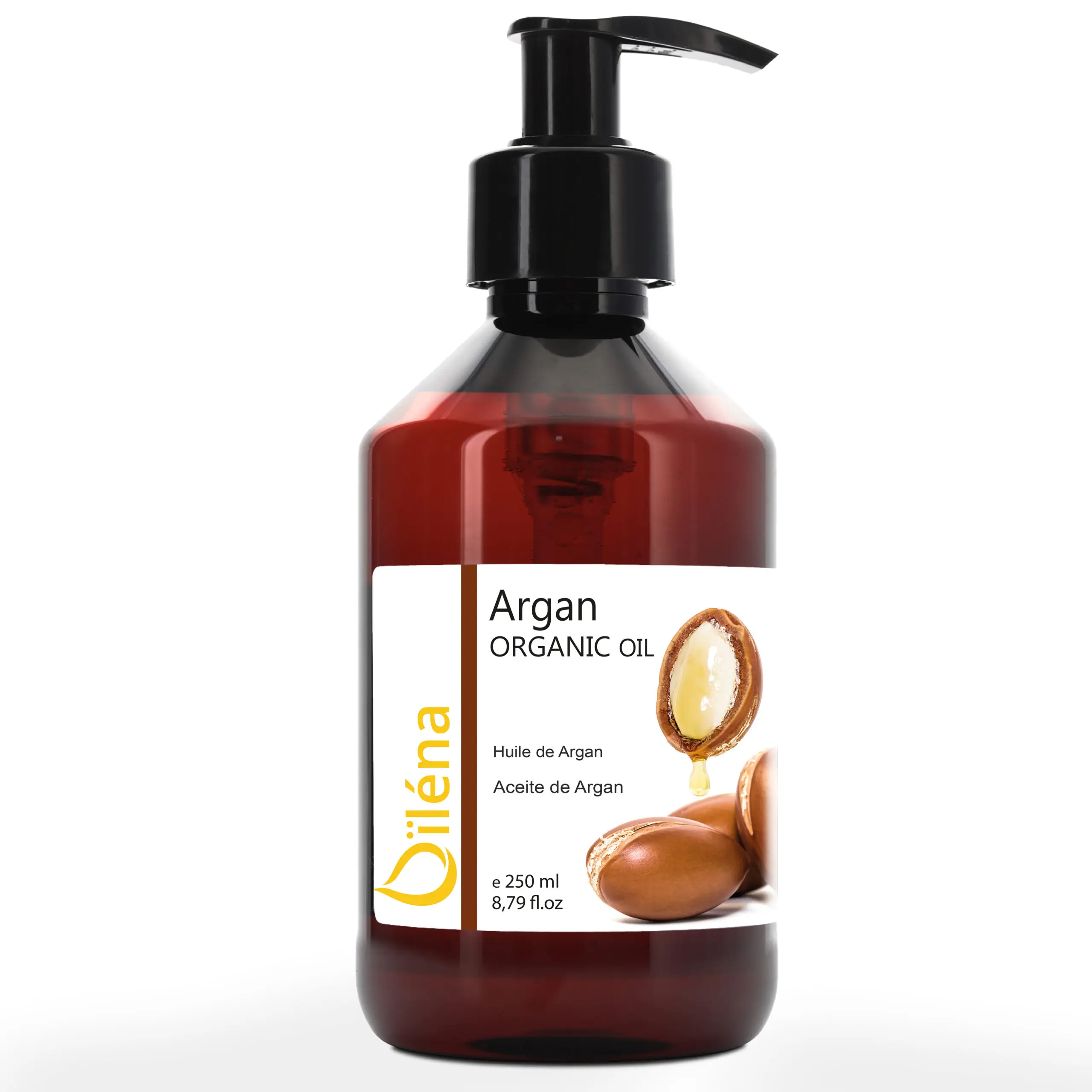 Oiléna Aceite de Argán Ecológico Marroquí Prensado en Frío | Hidratante Natural Piel, Cabello, Barba, Uñas | Antiedad Antiarrugas