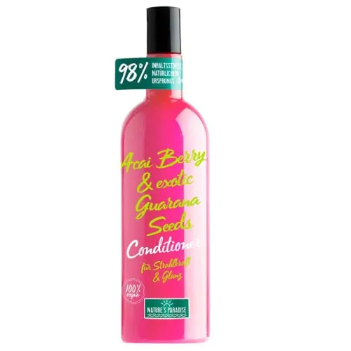 Nature's Paradise Acondicionador Radiante y Brillo Acai Berry & Guarana, 375 ml