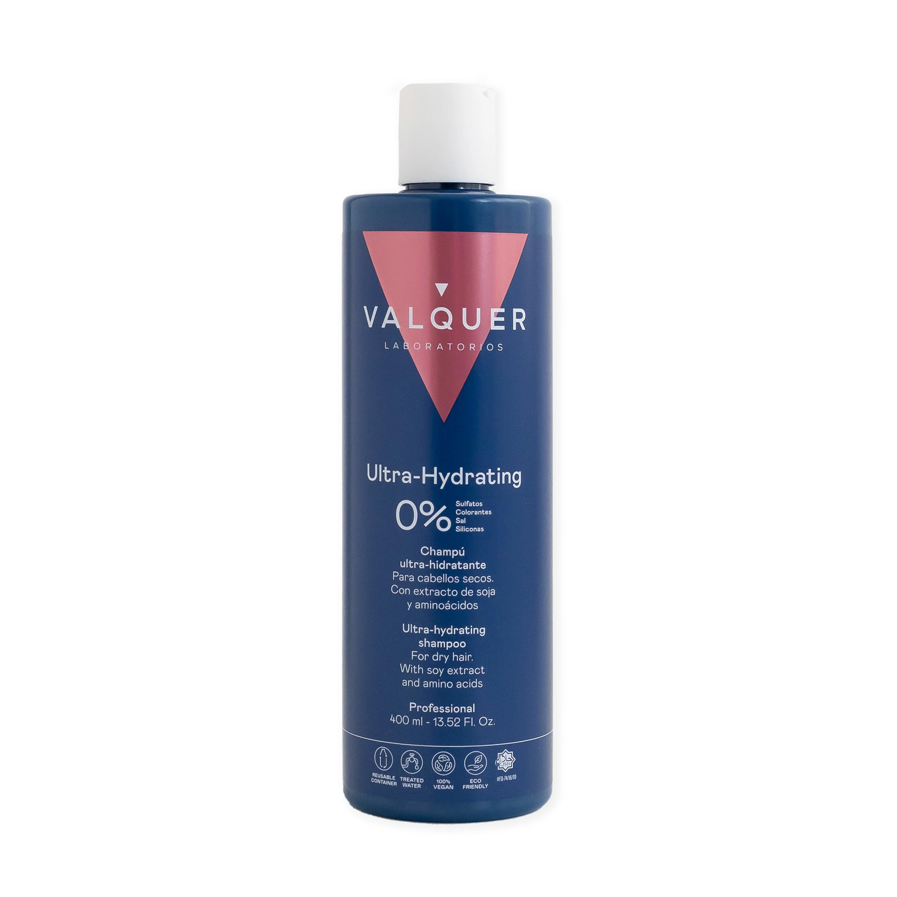 Valquer Profesional Champú Hidratante Ultrahidratante para Cabello Seco con Extracto de Soja y Phytokeratina