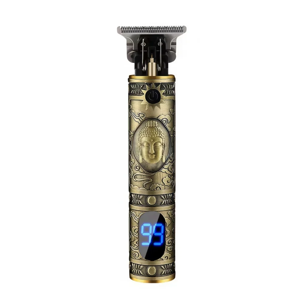 Máquina Cortapelo Profesional T9 USB - Recortadora de Barba Inalámbrica con Pantalla LCD para Hombre, Acabado Precisión