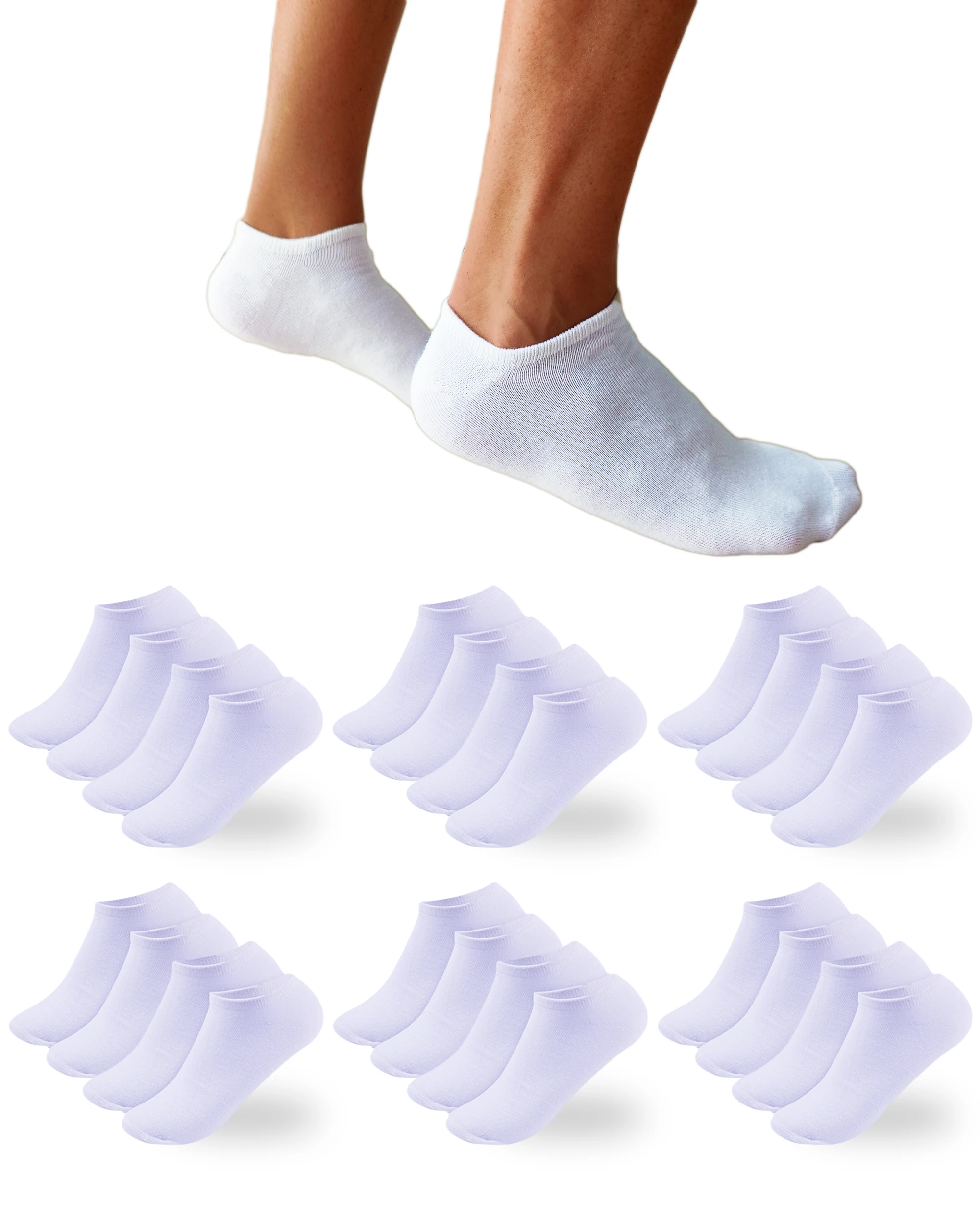 DIVABONNA 12 pairs ankle socks man and ankle socks woman cotton invisible Anti-smell and breathable