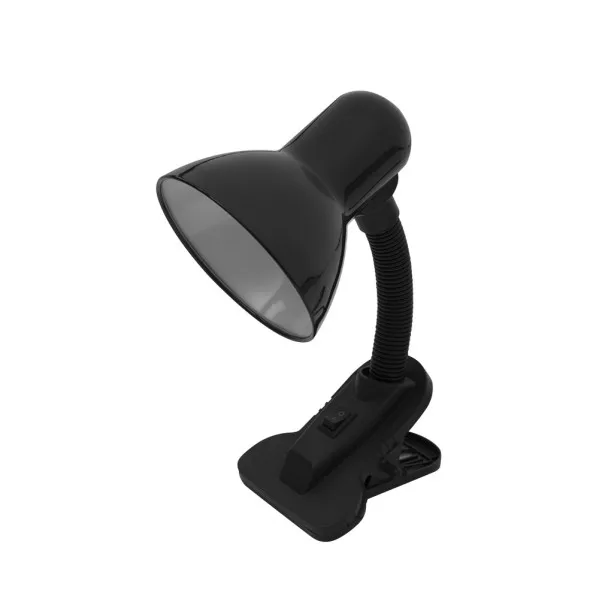 Flexos yezco 1xe27 negro fijación c/pinza flexible orientable 26x11,5x12 cm