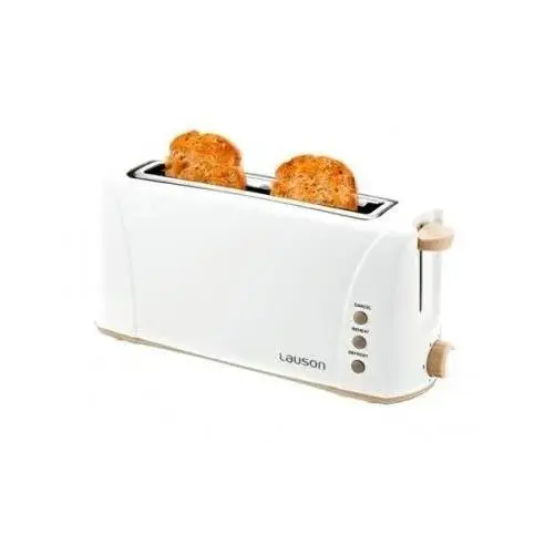 Tostador Lauson Blanco 1 Ranura Larga 1000W | Para 1 Rebanada Grande o 2 Tostadas | Control de Tostado Variable | Bandeja de Migas Extraíble | Ancho Variable y Botón Stop