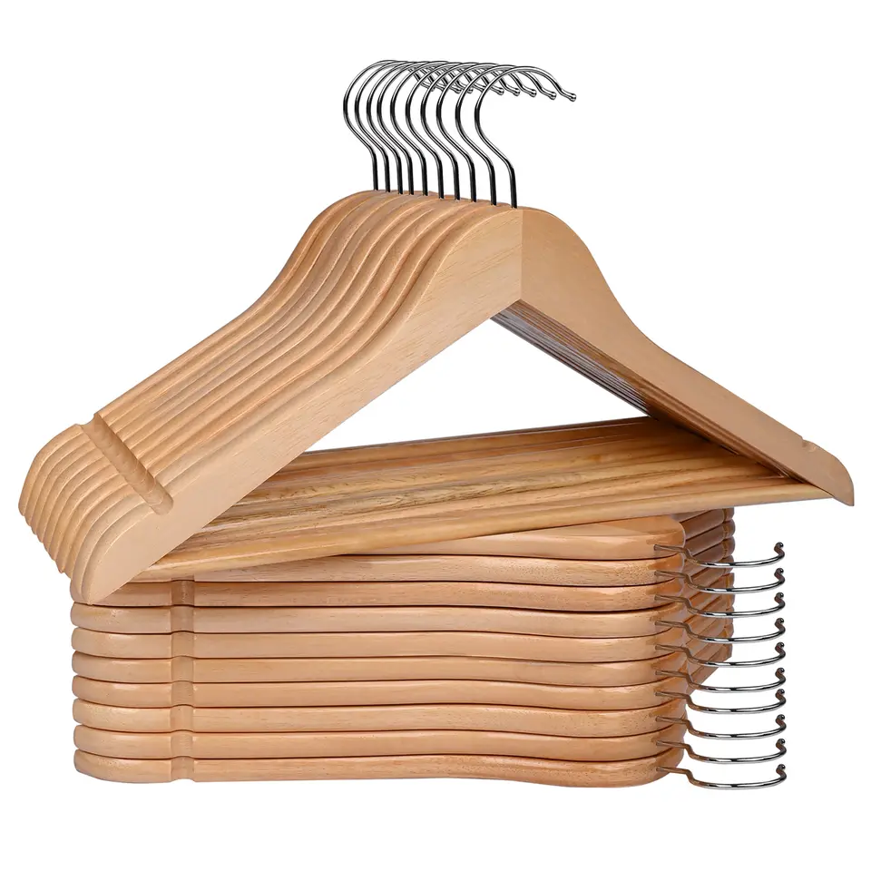 JUEGO DE 20 PERCHAS DE MADERA