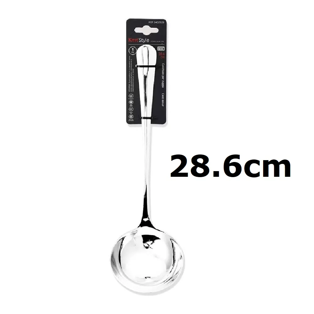Centímetro Cuchara Caso Servir Sopa,Acero Inoxidable,Medidas 28.6Cm,Modelo Liso,Cm,Fespu