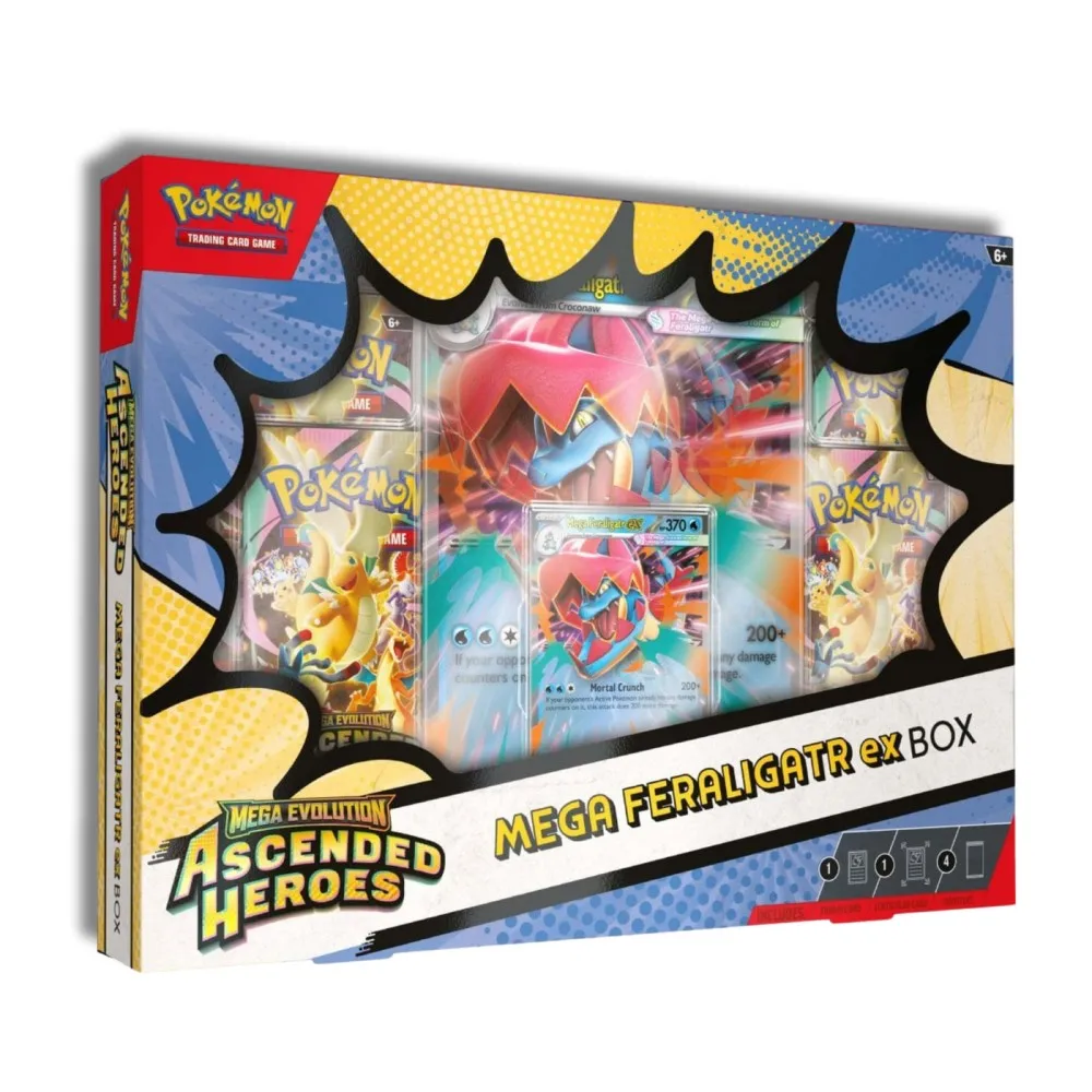 POKEMON JUEGO DE CARTAS COLECCIONABLES COLECCIÓN MEGA-FERALIGATR EX MEGAEVOLUCIÓN HÉROES ASCENDENTES POKEMON TCG POKEMON JCC