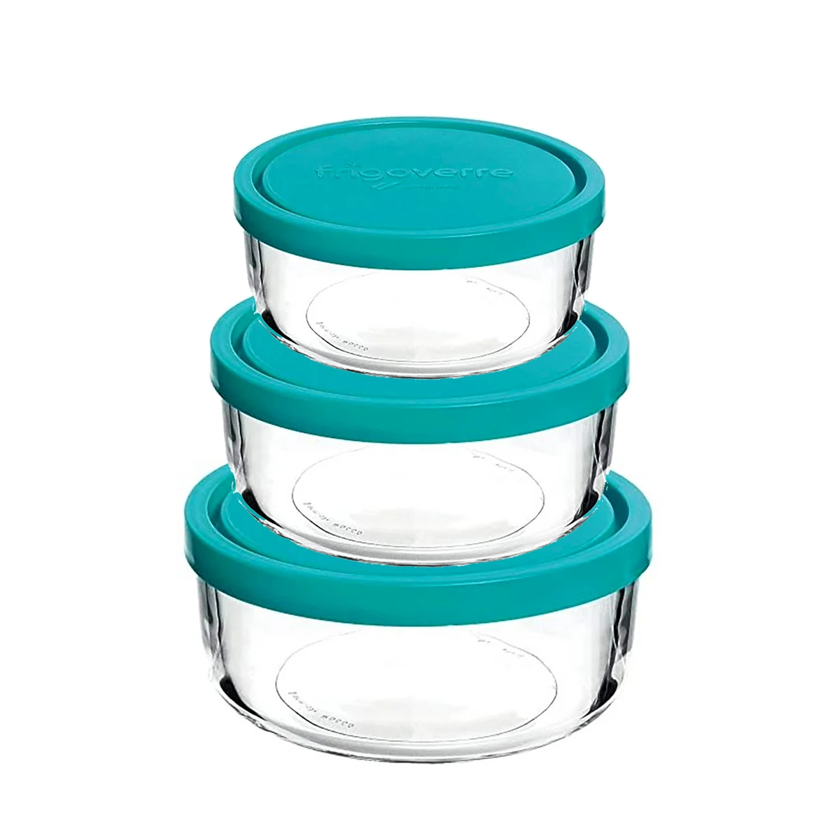 Fiambreras de Cristal Herméticas BORMIOLI Set de 3 | Tuppers Rectangulares, Redondos y Cuadrados de 450ml–3710ml para Comida | POPPY&MARTI
