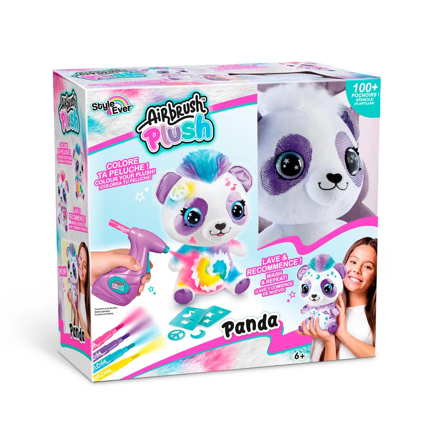 Colorea tu Panda - Colour your Panda - Airbrush Plush - Style 4 Ever - Canal Toys - OFG257