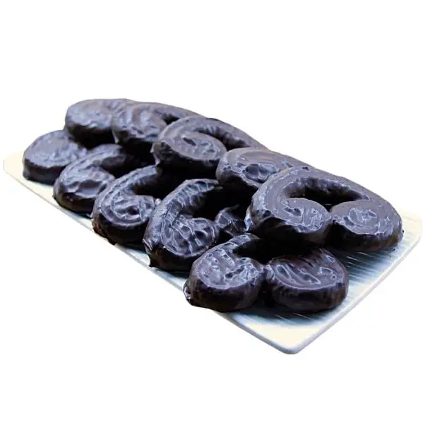 Palmerita integral con sésamo , lino y cobertura de chocolate. Sin azúcares añadidos. Desayuno, merienda, snack saludable. Granel 2 Kg.El horno de Don Ramon.