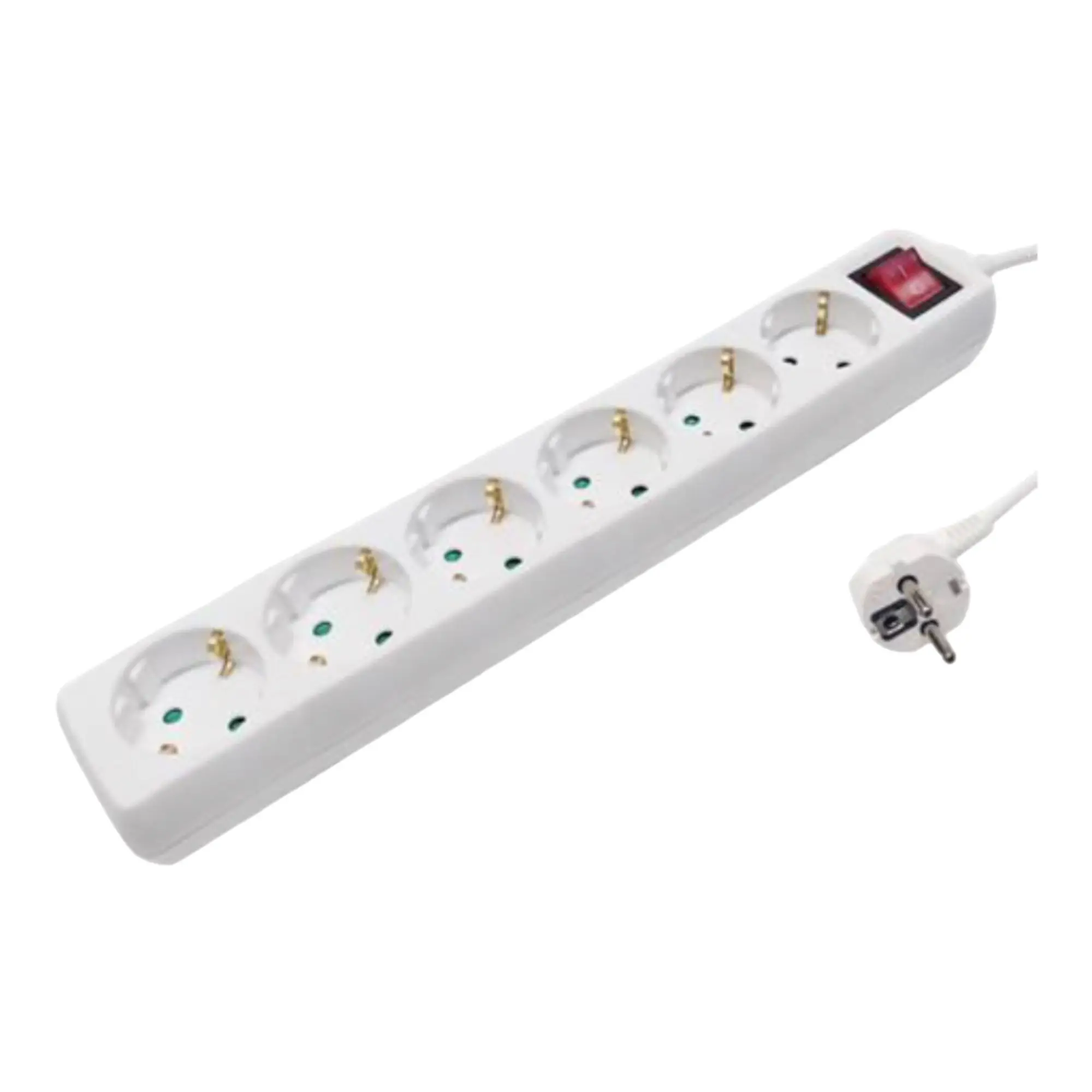 Regletas de Enchufes – Con Alargador o Directas, con Botón de Encendido  Luminoso  – Tomas Distintas