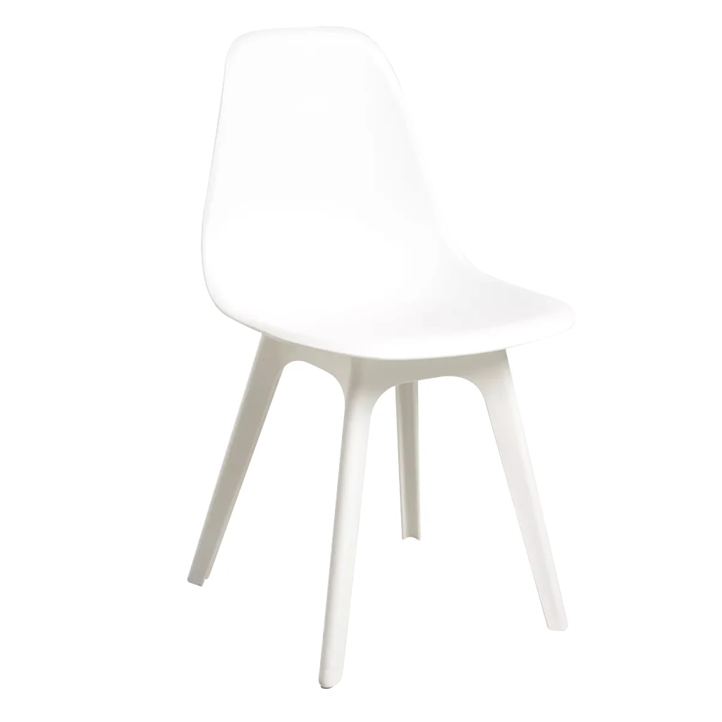 ORION91 Silla NORDIK Elegant Asiento y Patas Color Blanco 46,5x82x39 cm Comedor Oficina Salón Teletrabajo Cocina - SpazioLuzio