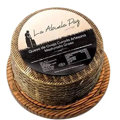Ibéricos a Domicilio Gourmet - QUESO CURADO 'La Abuela Paz' - Sabor Intenso y Compacto