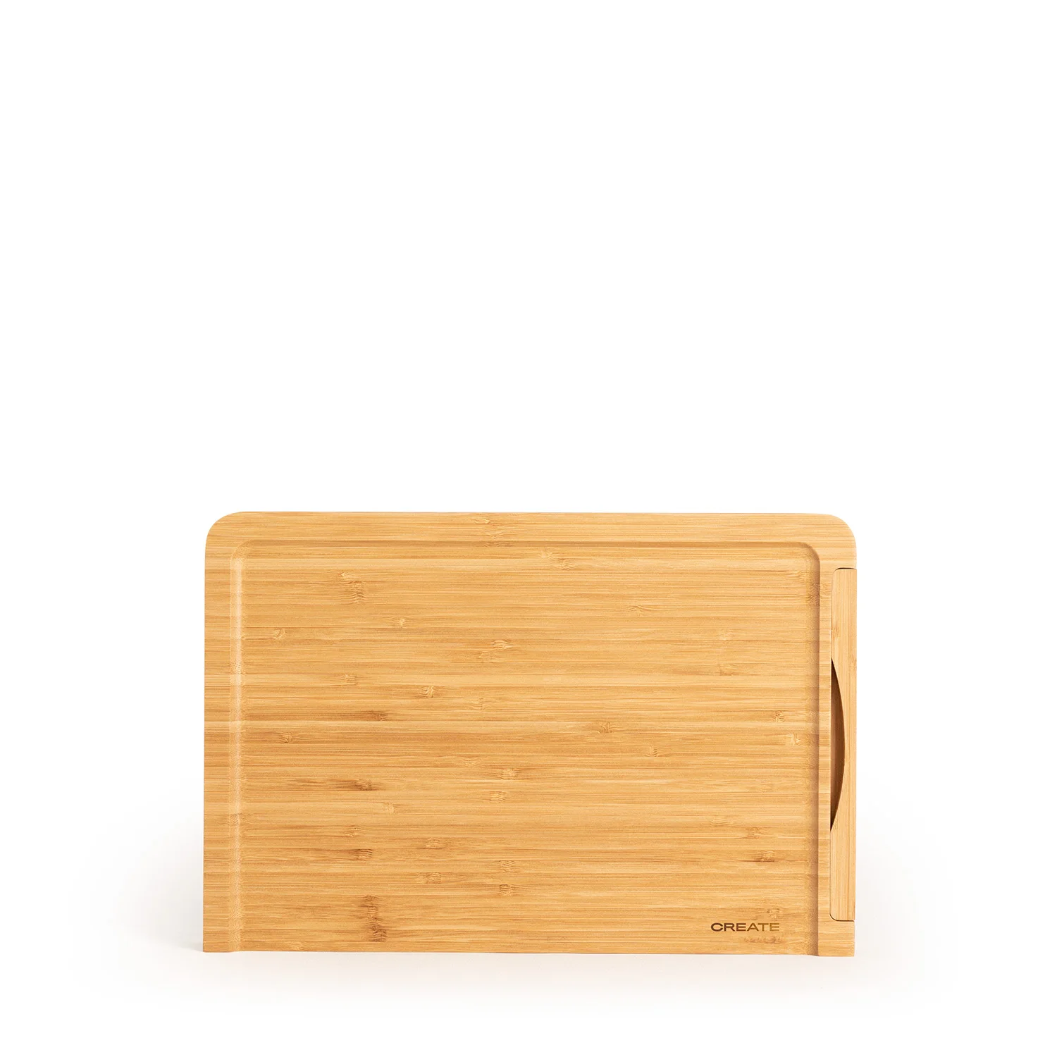 Create - bamboo cutting board with integrated scale and battery included - up to 5kgs - tare function - board scale bamboo