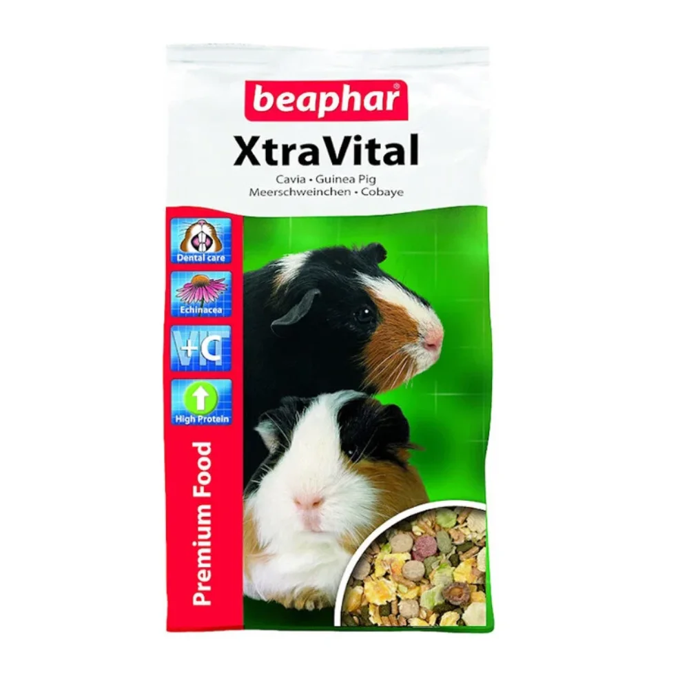 Beaphar xtravital feed for guinea pigs. Food made with natural ingredients for guinea pigs