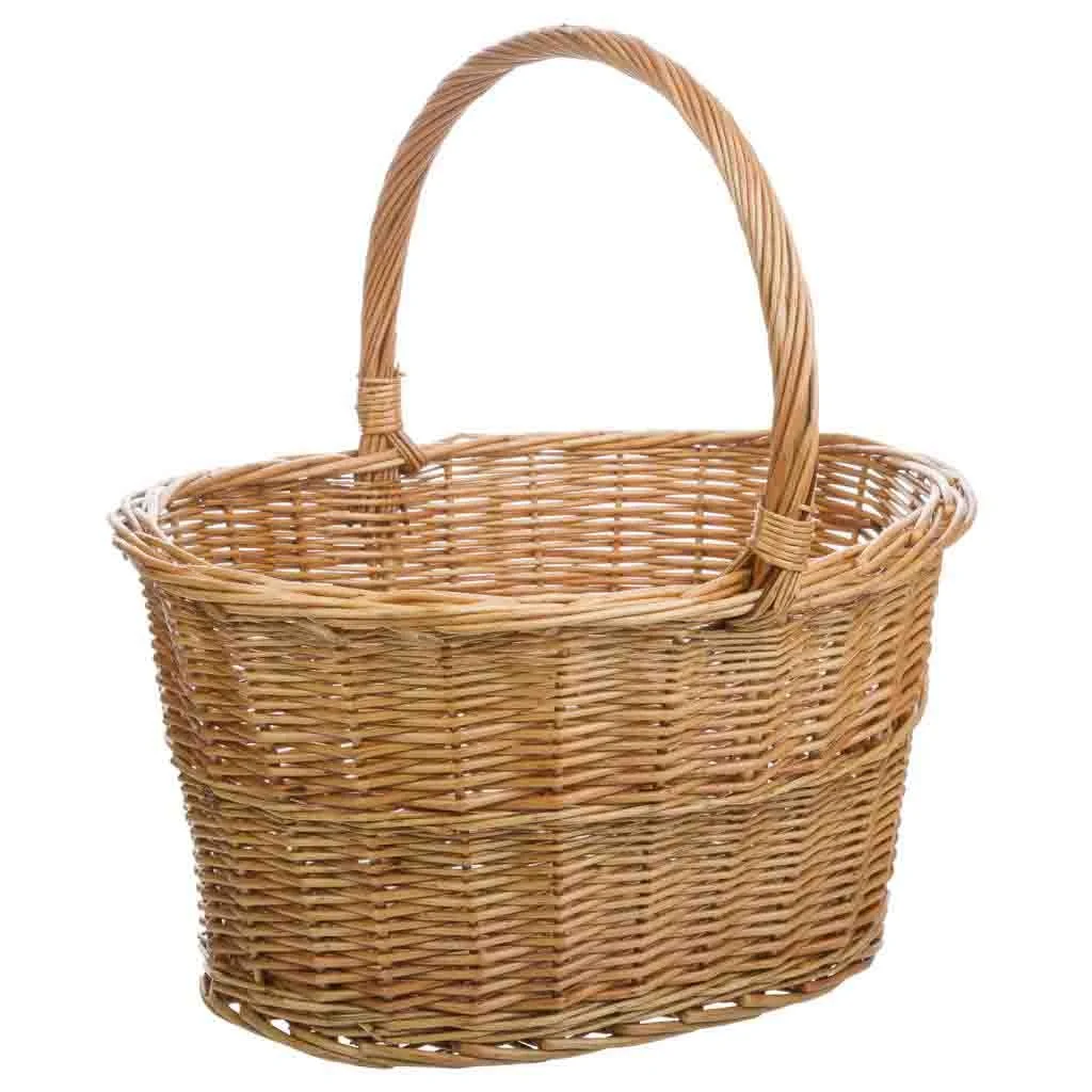 WANDERLUST DECO Cesta de Mimbre Versátil y Funcional - 42cm X 30cm - Ajustable en Altura