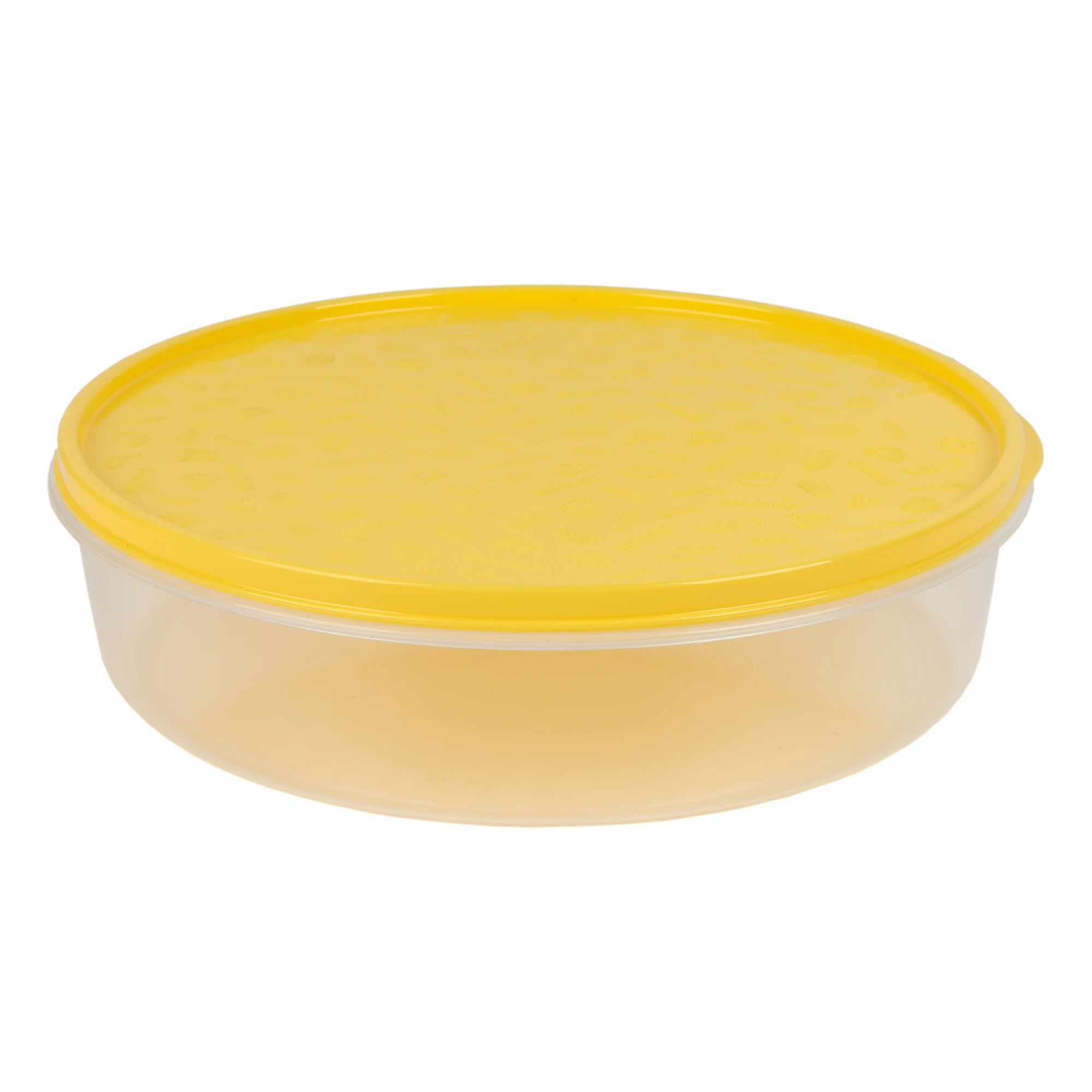 Cofan Fiambrera para Tortilla Redonda | Medida: 24,5 x 6,5 cm | Accesorios de Cocina | Venta Unitaria (Amarillo)