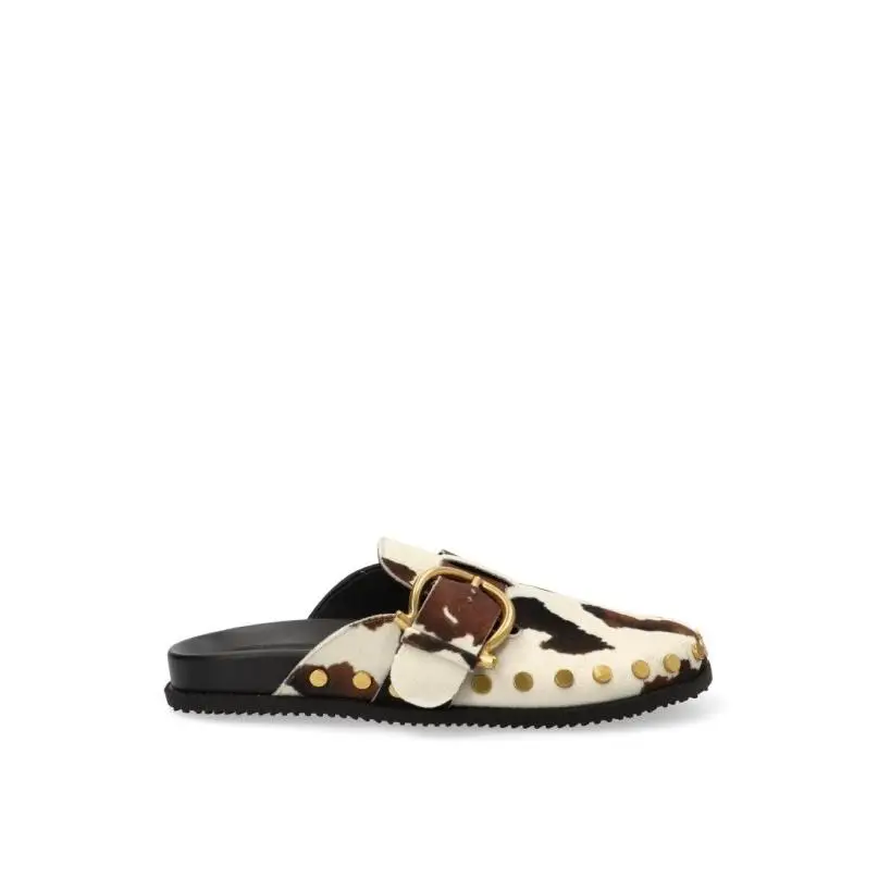 Zueco Mustang - Mujer - Suela Plana - Modelo 56592 - Color Vaca