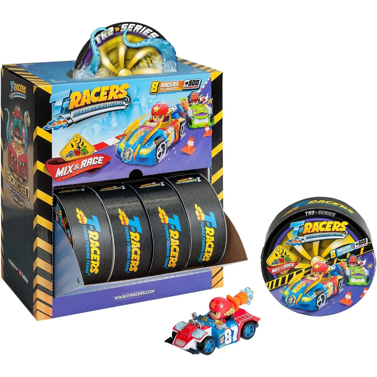 Tracer T-RACERS Serie 2 - Colección Completa de Coches de Carreras y Pilotos Sorpresa