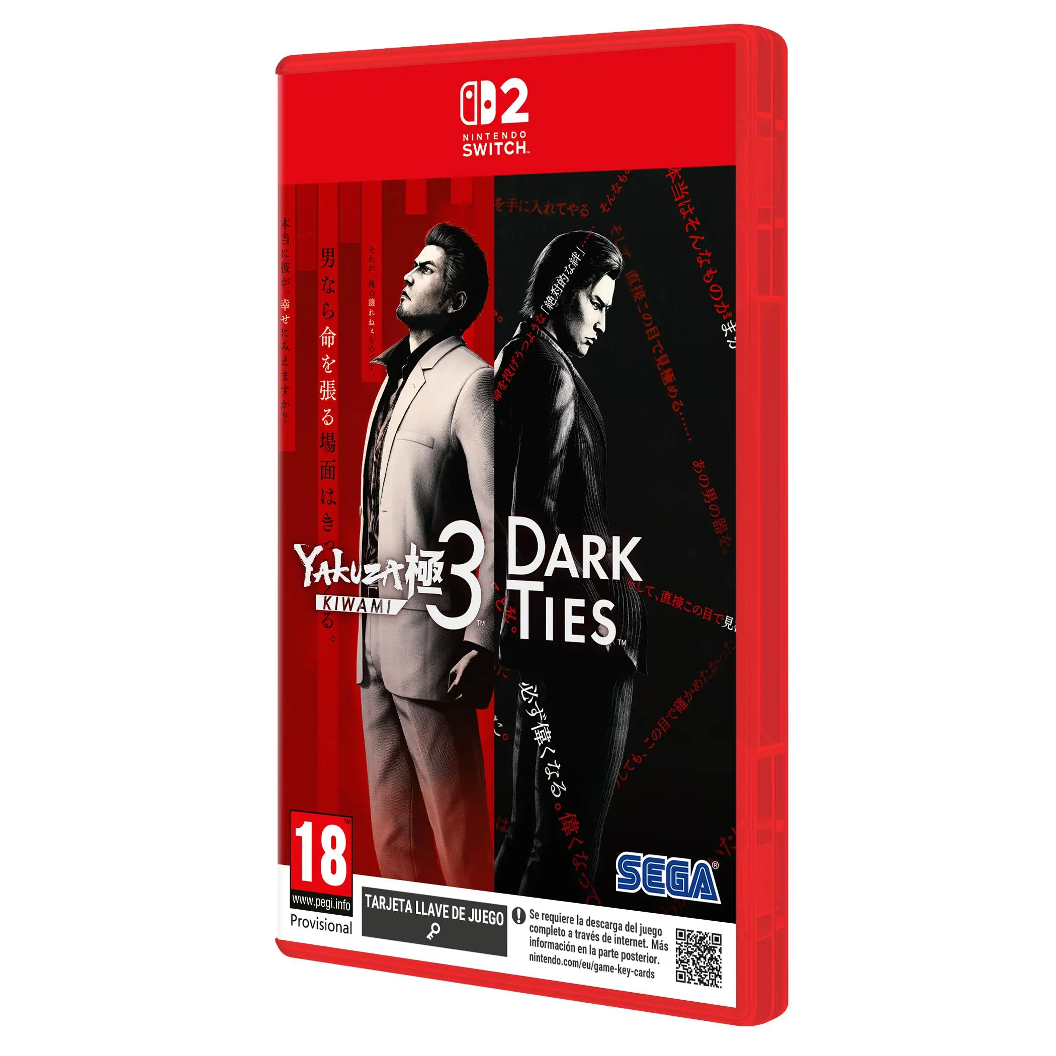 Yakuza Kiwami 3 & Dark Ties - Switch 2 Edition - Game Key Card - Version ESPAÑA