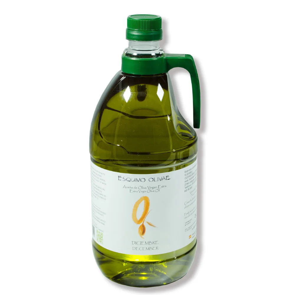 ESQUIMO OLIVAE Diciembre PICUAL envase 2L, aceite de oliva virgen extra ECOLÓGICO.