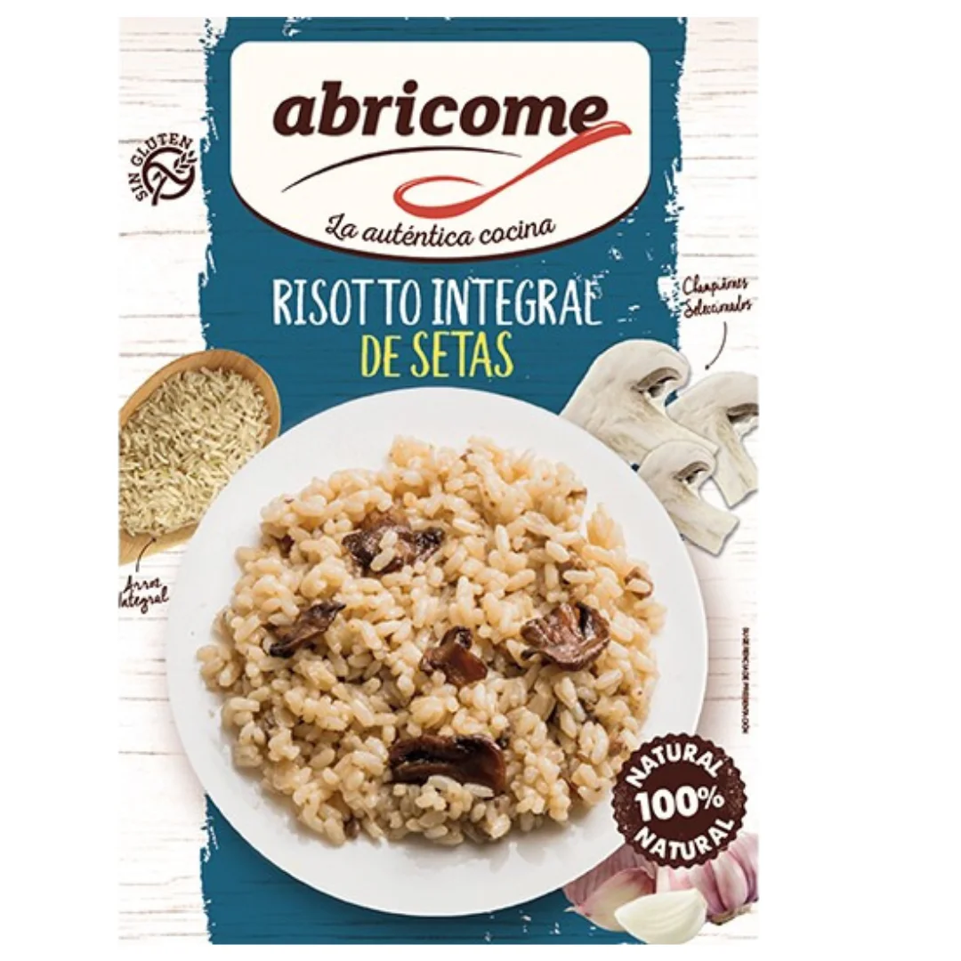 Bandeja de Risotto Integral de Setas Abricome 250g - Comida lista para comer