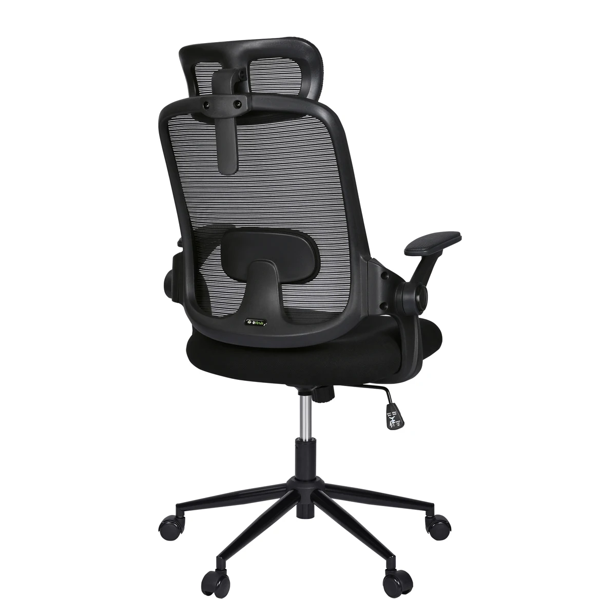 T-Lovendo Office Chair 6102-BLACK features ergonomic design, adjustable height, and lumbar support, crafted with breathable mesh for ultimate comfort during long work hours, ideal for home office or study settings. #4