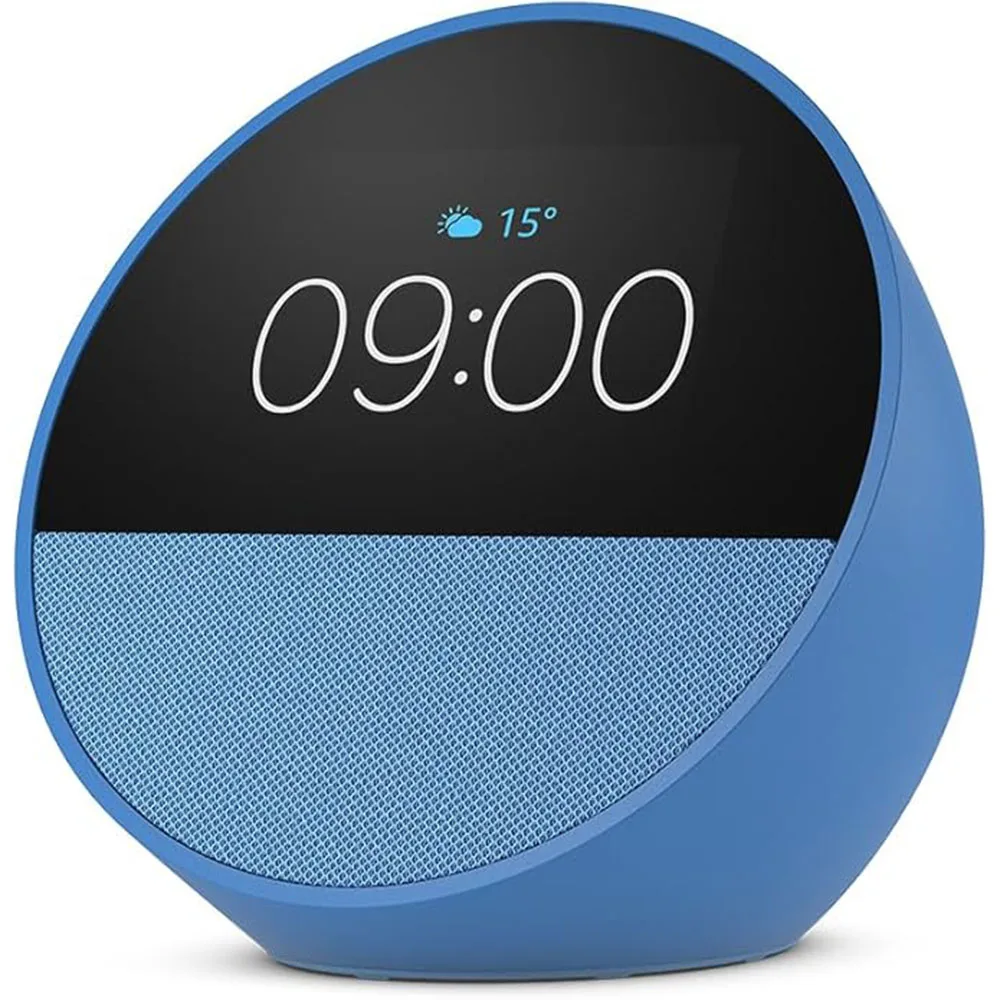 Reloj despertador inteligente  (modAmazon Echo Spotelo 2024) Azul