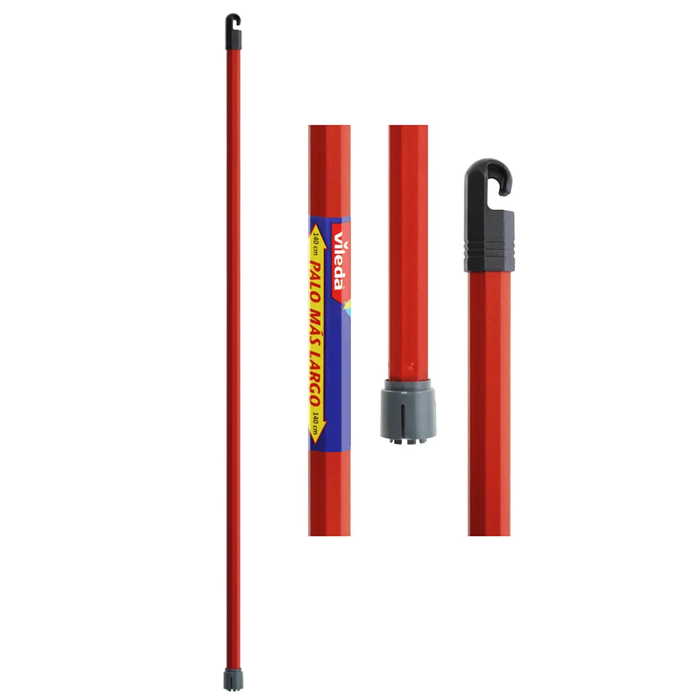 PALO PARA FREGONA CON ENGANCHE MONOCLICK ROJO 140cm 112139 VILEDA LIMPIEZA HOGAR COCINA HERRAMIENTAS ACCESORIOS HOGAR