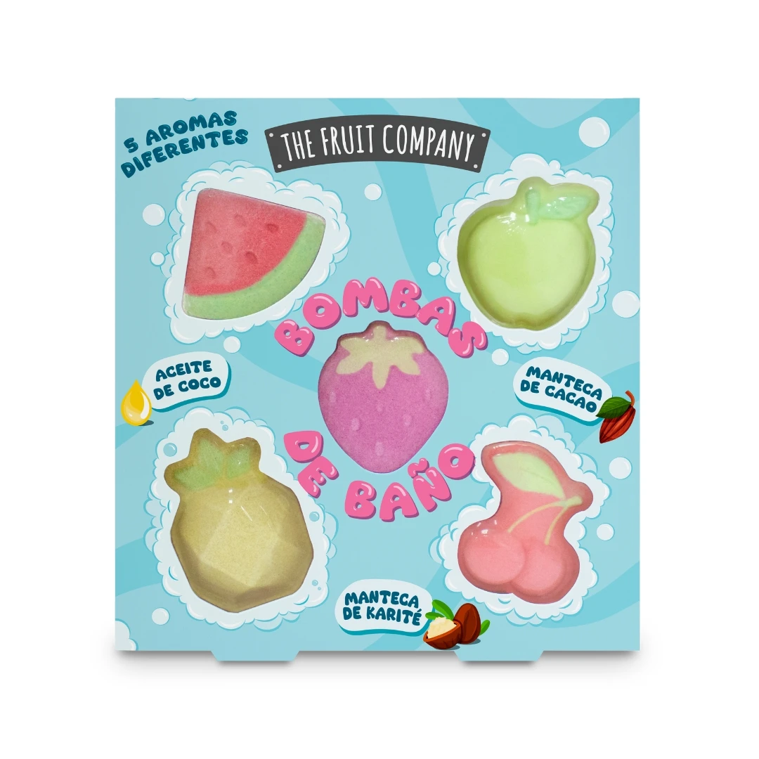 Pack 5 bombas de baño The Fruit Company