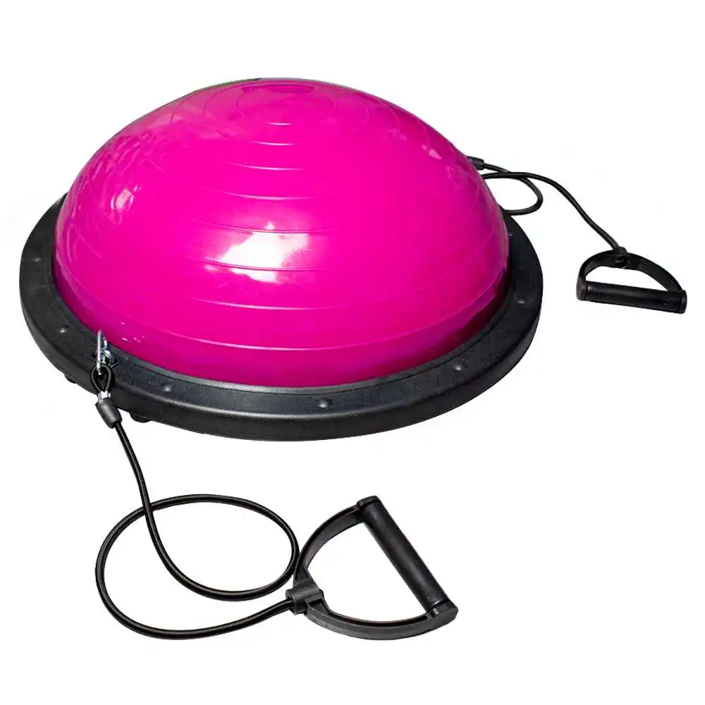 Leisure Dual Balance Trainer 58cm Pink Bos Balance Trainer Fitball Fitness Gym Ball Pilates Up With Adult Unisex Inflator