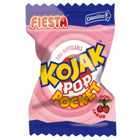 KOJAK POP POCKET with chewy-GLUTEN free flavor strawberry and cherry bag 200 pieces