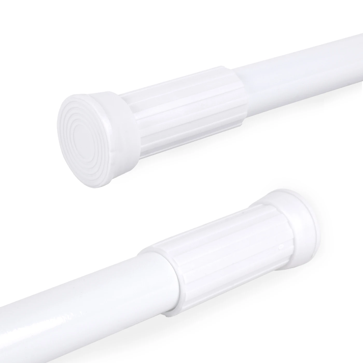 Barra Extensible Ajustable de Aluminio para baño, ropero, Armario y Cocina. Fácil Montaje, sin taladros ni Tornillos. Barra de tensión telescópica.