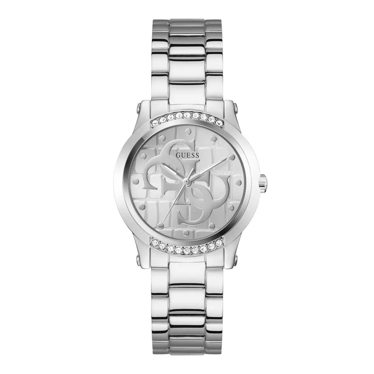 Guess Watches Ladies Reloj Mujer Caja De Acero Reciclado Pulsera Acero De Color Plateado/gris Resistente Al Agua 3 Atm