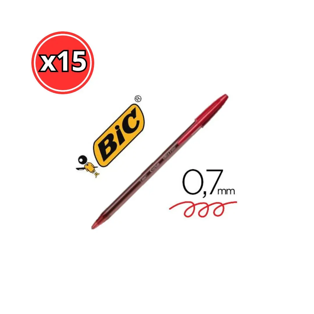 Bic crystal blue pen exact fine tip 0.7mm pack 15 units - fine tip pen - pen for students