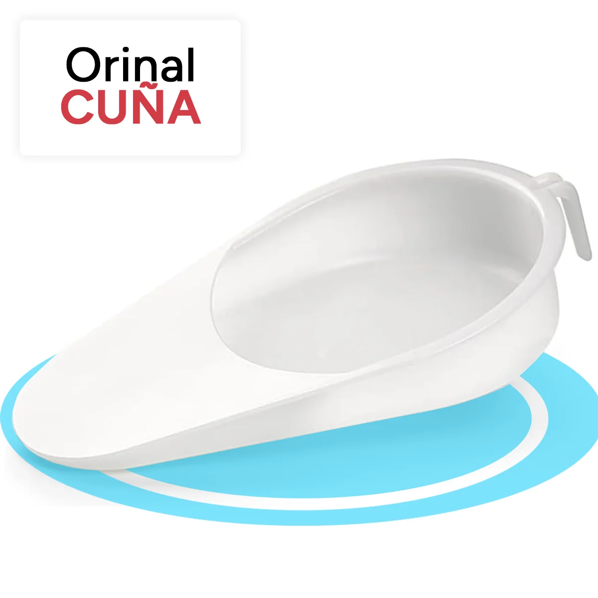 Orinal Cuña para Hombre y Mujer, Recipiente Higiénico para Uso en Cama, Práctico y Resistente para Uso Diario