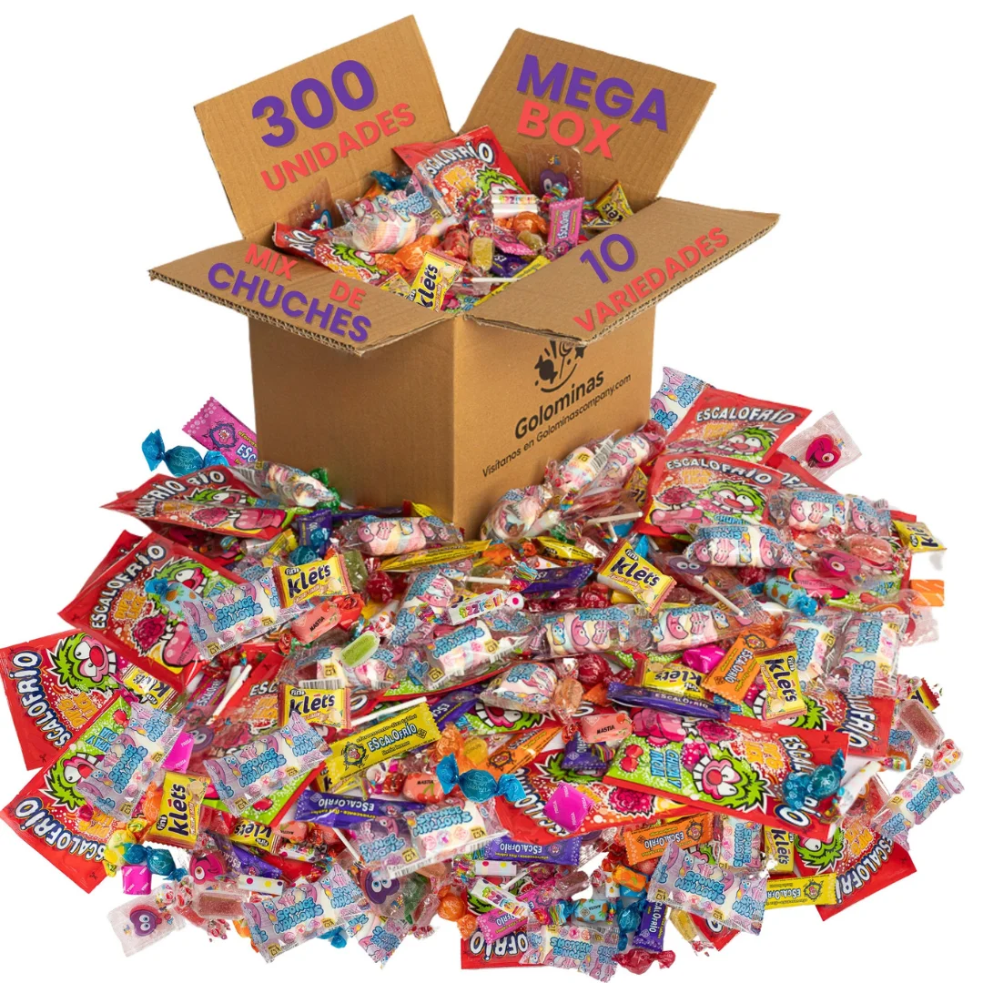 Pack Ahorro 300, 200 o 100 Chuches Surtidas para Niños | Gran Variedad de Golosinas en Formato Individual | Sin Gluten ni Lactosa | Ideal para Cumpleaños, Piñatas, Fiestas, Colegios y Bolsas Sorpresa | Listo para Repartir y Máxima Comodidad