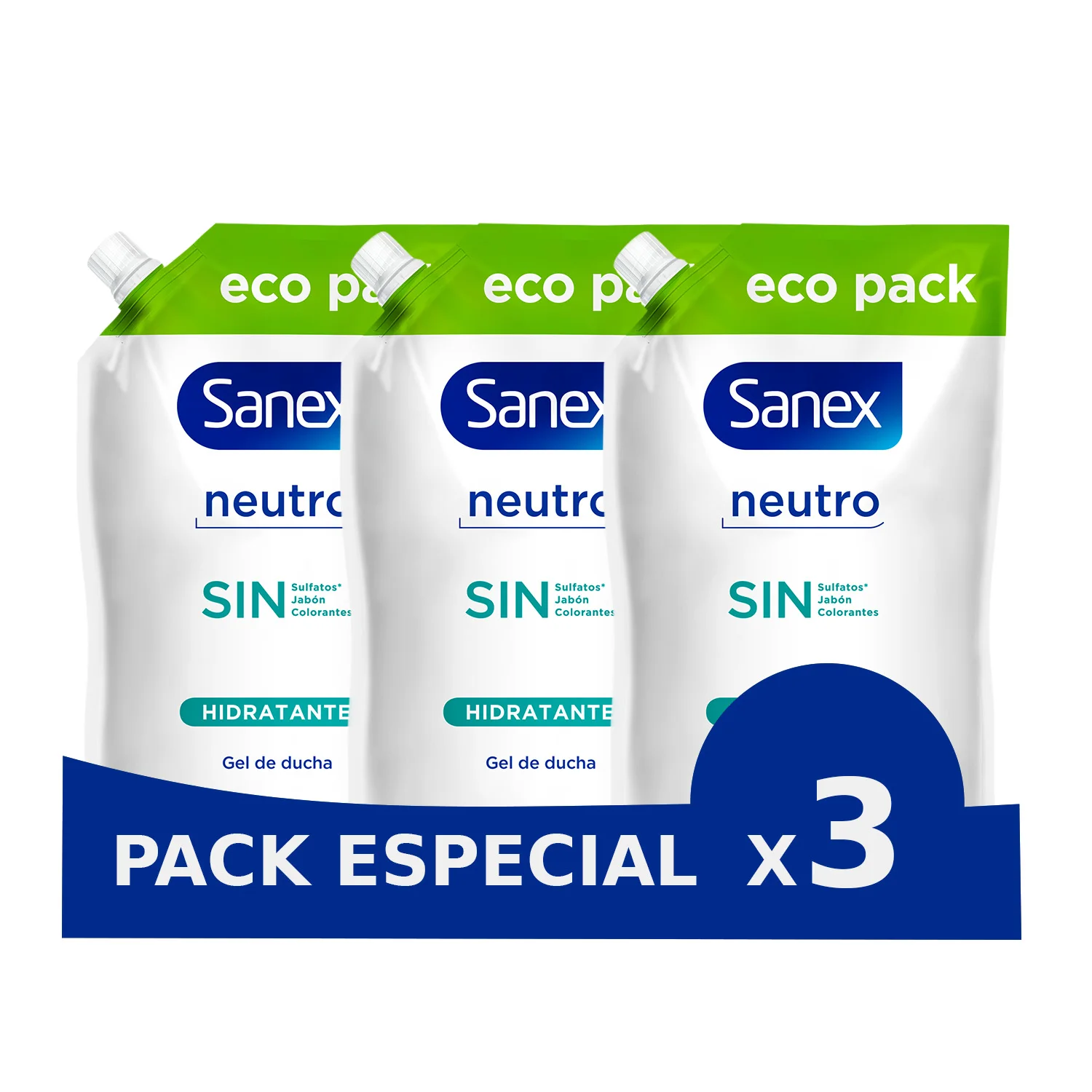 Recambio de Gel de Ducha Sanex Neutro Hidratante 950 ml