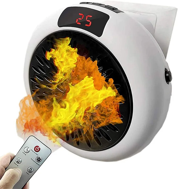 900W Mini Calentador Eléctrico de Enchufe, Calentador De Ventilador Eléctrico Para El Hogar /