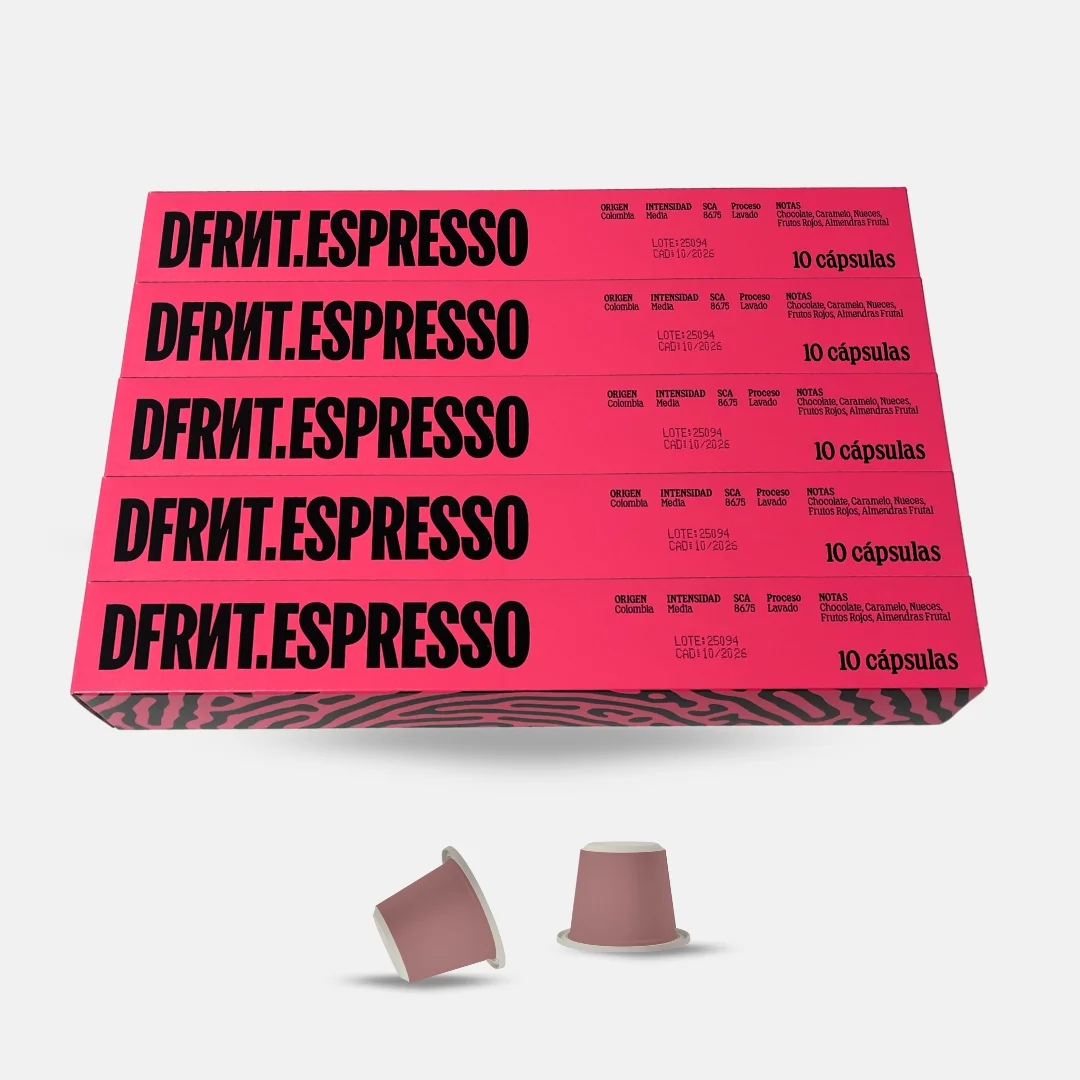 Dfrnt.espresso specialty colombia coffee capsules - ideal espresso - nespresso compatible - biodegradable