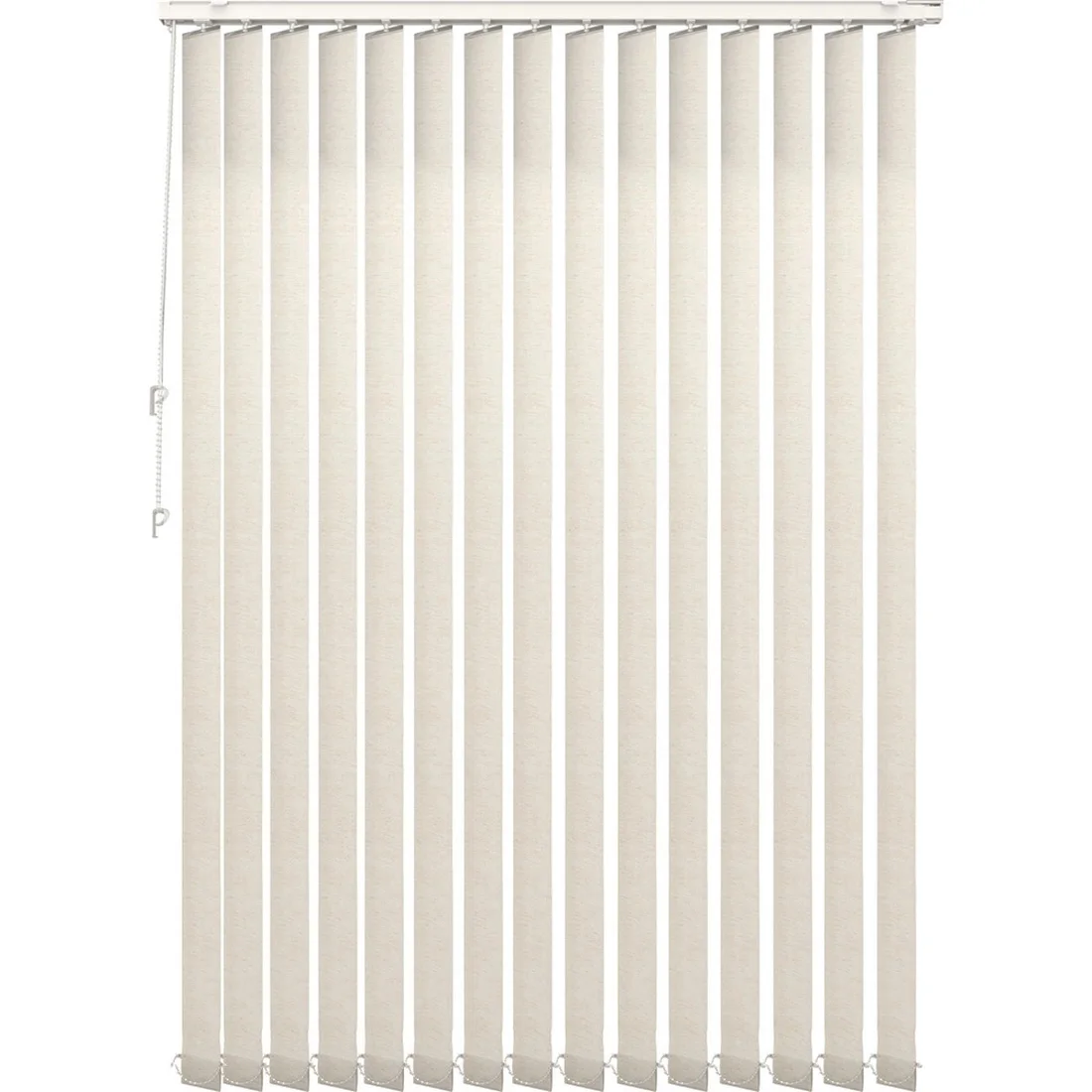 PANDAHOME Estor Vertical Stockholm 100% Poliéster – Ideal para Ventanas Panorámicas, Lamas Pivotantes para Control de Luz, Montaje Fácil con Kit Incluido, Barra Ajustable – Disponible en Color Beige