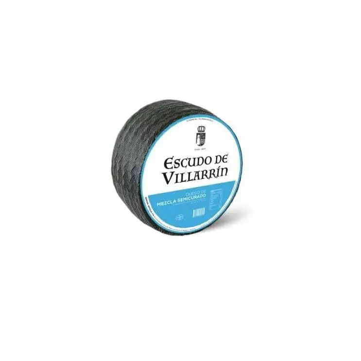 Queso Semicurado El Escudo de Villarín Artesano 3 kg - Mezcla de Leche de Vaca y Oveja Pasteurizada, Selección especial Ibéricos a Domicilio Gourmet