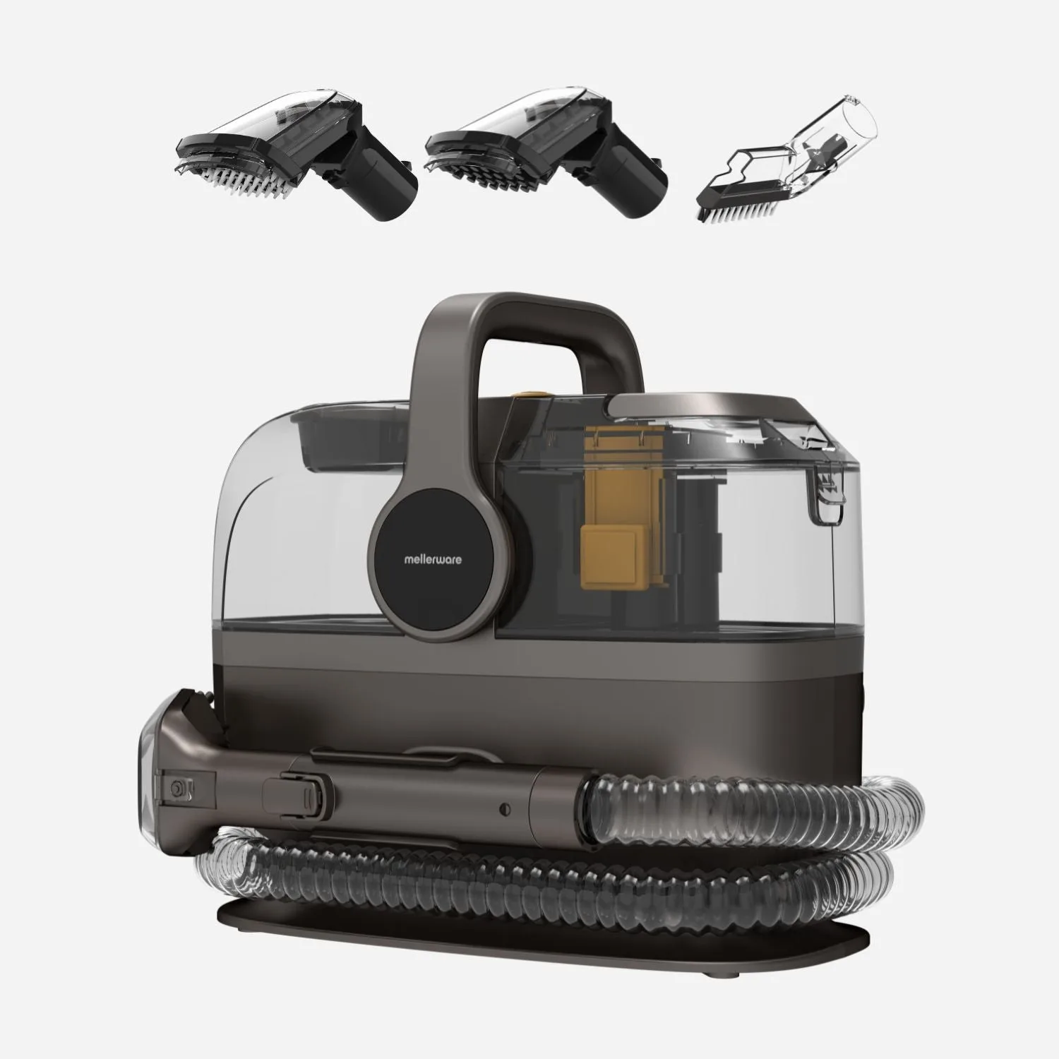 Mellerware - Aspirador de Tapicerías y Alfombas, Potencia 600W, Doble Depósito de Agua, Diseño Compacto, Limpieza Profunda